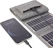 16W Portable Solar Panel, Lightweight USB Charger, High Efficiency Monocrystalline Silicon, Suitable for Outdoor Travel Camping Emergency, Foldable Solar Panel Pack with USB Port