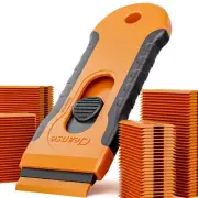 100Pcs Retractable Blade Scraper for Adhesive, Paint, Stickers Removal