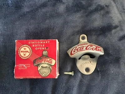 Vintage Drink COCA COLA Starr X Wall Mount Metal Bottle Opener Coke