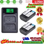 2x 2.9A D-LI90 DLI90 Battery & SLIM Dual Charger For PENTAX 645D, 645D IR, 645Z