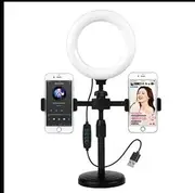 Mobile Phone Beauty Stand 6 INCH LED Ring Light Desktop Phone Holder