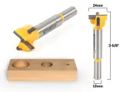 24mm Diameter Carbide Forstner Drill Bit - 10mm Shank - Yonico 43026C