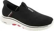 [Skechers] Men's Hands Free Slip-Ins: GOwalk 7 Laceless Sneaker, Easy On 2 - Black/White, US 12