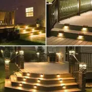 Solar LED Outdoor Garden Lights Waterproof IP66 Solar Step Lamps Deck Decor Gift