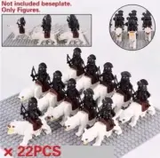 Lego Stud + Lord of the Rings CUSTOM Uruk-hai Minifigs Orc Army w Swords 11 figs
