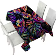 Vivid Colorful Tropical Leaves Tablecloth