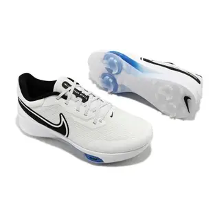 Nike 高爾夫球鞋 Air ZM Infinity Tour Next% 男女鞋 寬楦 白 黑 氣墊 鞋釘 DM8446-103