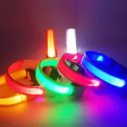 LED Adjustable Dog Collar Blinking Flashing Light Up Glow Pets Safety waterpro ^