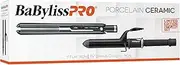 BaBylissPRO Porcelain Ceramic 1" Flat Iron and 1 1/4" Spring Curling Iron Prepack Y