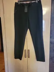 NWT Ted Baker London Size 2 Womens Sparkle Paneled Black Slim Dress Trousers