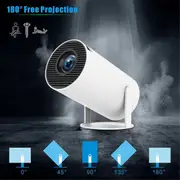 PRO Projector 4K Android 11 Dual Wifi6 Allwinner H713 BT5.0 1280x720 Home Outdoor Cinema Projetor UK Plug White