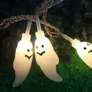 Rhafayre Led Light Ghost String Lamp Halloween Party Decors Prop Warm White 10LED1.2M