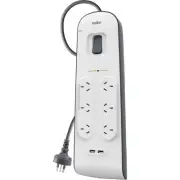 BELKIN BSV604au2M 2.4 Amp USB Charging 6 Way Power Board Surge Protection