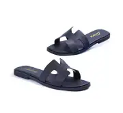 Women's Mules Slip on Flat Sandals Liliana Bestia-01A