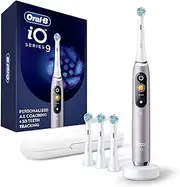 [Oral-B] iO Series 9 Electric Toothbrush with 3 Replacement Brush Heads, Rose Quartz