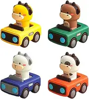 Press to Go Car Toy for Toddlers 2 to 3 Years Old Baby Animal Toy Made from Durable Non Toxic ABS Material Ideal for Boys and Girls