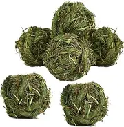 Rabbit Chew Ball Timothy Grass Grinding Small Animal Activity Play Chew Toys for Bunny Rabbits Hamster Guinea Pigs Gerbils