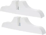 HOUDERCO 2 Pcs Screen Partition Room Divider Stand Kitchen Partition Bracket Wooden Room Divider Room Divider Base Partition Holder Plastic White