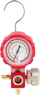 Respicefinem Refrigerant Gauges Air Condition Manifold Gauge HVAC Manifold Gauge High Pressure A/C Refrigeration Tool with Sight Glass for R22/R410a/R134a/R407c