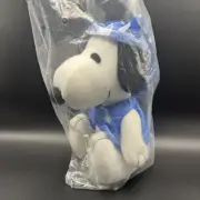 Peanuts Snoopy MetLife Plush 7” Winter Vest & Night Cap Promo Toy Sealed Blue