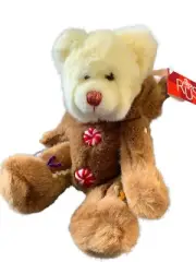 Russ COOKIE THE TEDDY BEAR GINGERBREAD COSTUME 7" Plush STUFFED ANIMAL Toy