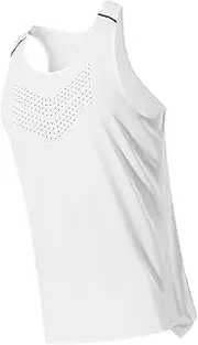 [ａ aternee] Mens Workout Tank Top, Athletic Tank Tops Bodybuilding Tank Tops Sleeveless T Shirt Sports Running Shirt for Cycling Training, White M