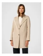 [Forever New] Madi Felled Mid Length Coat in Cream