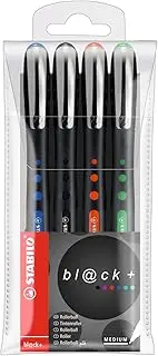 STABILO 0370180 BL@CK ROLLERBALL, MEDIUM ASSORTED
