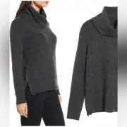 Vero moda Blakely Wool M Women’s Melange Cowl Neck Sweater side Zip Alpa…