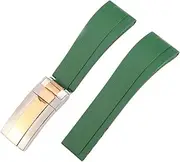 [TIOYW] WatchBand For Rolex SUBMARINER YachtMaster DAYTONA Silicone Waterproof Watch Strap Watch Accessories Rubber Watch Bracelet Chain Watch Buckle With Logo