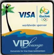 Rare 2016 Rio VISA VIP Lounge Olympic Prototype Sponsor Pin