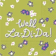 DESIGN DESIGN Well La-di-da! Paper Napkins Serviettes, Beverage Napkin, Party Supplies