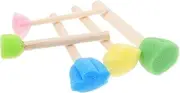 5pcs Painting Sponge Brush Ergonomic Grip Painting Tools for Easy Use Control for Creative Doodling Art Activities Washable Reusable