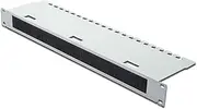 DIGITUS Entry With Brush Strip & Cable Trap - 1U - 19 Inch - Network Enclosure - Patch Cable - Gray