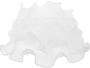 [MOKKHNB] Elegant White Ruffle Collar for Women Detachable Shawl Accessory Versatile Layering Faux Turtleneck Dickey Chic Blouse Enhancer for Stylish Outfits