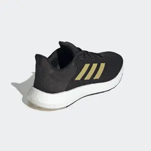 【adidas 愛迪達】Pureboost 21 W 女 慢跑鞋 運動 休閒 訓練 彈力 緩震 愛迪達 黑金(GZ3004)