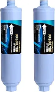 POOLPURE Garden Hose End Pre Filter for Pool, Hot Tub, Spa, Greatly Reduces Chlorine, Heavy Metals, Odor, Fits Any Standard 3/4" Garden Hose Thread, Up to 8,000 Gallons, 2Pack