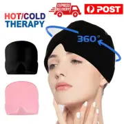 Unisex Migraine Relief Ice Head Wrap Headache Hat Cold Therapy Gel Soft Eye Mask