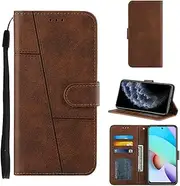 Phone Cover Compatible with Samsung Galaxy A54 5G,Compatible with Samsung Galaxy A54 5G Flip Stand Wallet Magnetic Buckle Card Slot PU Leather Brown