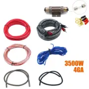 3500w 4 Gauge Car Power Amplifier Wiring Sets Audio Subwoofer AMP RCA Cable Sub