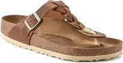 [Birkenstock] Women's Gizeh Braid Sandal, Cognac Oiled Leather, Size 41 EU (10-10.5 M US Women)
