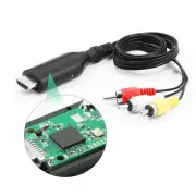 HDMI to RCA AV Adapter Converter HDMI2AV NTSC PAL Full HD Composite Video Aud...