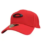 Oakley Tincan Cap Mens Size L/XL Plain Red Black Logo Flex Fit Baseball Hat