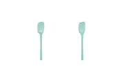 2x Tovolo Flex-Core All Silicone Nylon Spoonula Cooking Bake Utensil Light Aqua