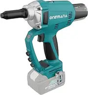 ONEMANA Cordless Rivet Gun, Portable Rivet Gun Kit with 4Ah Battery Brushless Motor