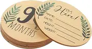 MOLUCKFU Custom Wooden Born Milestone Sign Photo Prop Keepsake Monthly Milestone Discs for Boys Girls