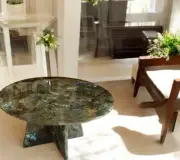 30" Labradorite Kitchen Countertops Coffee Table Top Console Bar Hotel Desk Deco