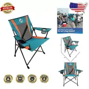 Durable Miami Dolphins Folding Chair with Dual Lock - Perfect for Tailgating