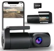 Dash Cam Front- 1080P FHD Front Dash Camera for Cars with APP Free 32GB Card