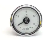 Vintage Deuta 2000 RPM 24 Volt Precision Eddy-Current Tachometer Gauge White